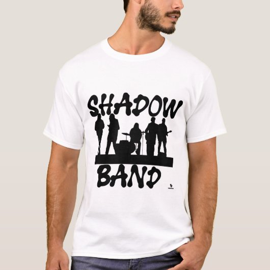 Schaduwband Grappig Muziek Slogan Design T-shirt (Voorkant)