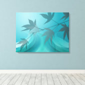 Schaduwbladeren van de boomtak canvas afdruk (Insitu (Houten vloer))