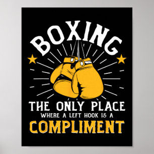 Schaduwboksen Stoten Kickboksen G Handschoenen Box Poster