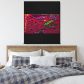 Schaduwboom canvas afdruk (Insitu (Slaapkamer))