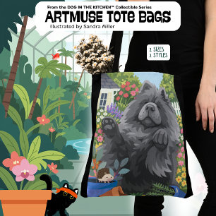SCHADUWDAME de Blauwe Chow Tote Bag