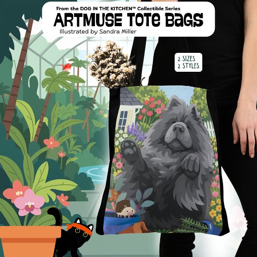 SCHADUWDAME de Blauwe Chow Tote Bag