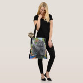 SCHADUWDAME de Blauwe Chow Tote Bag (Op model)