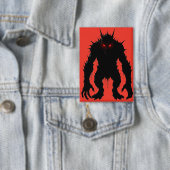 Schaduwdemon Monster Rode Ogen Horror cadeau Button (Insitu)