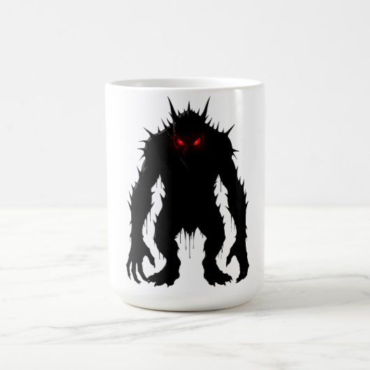 Schaduwdemon Monster Rode Ogen Horror cadeau Koffiemok (Center)