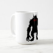Schaduwdemon Monster Rode Ogen Horror cadeau Koffiemok (Voorkant links)