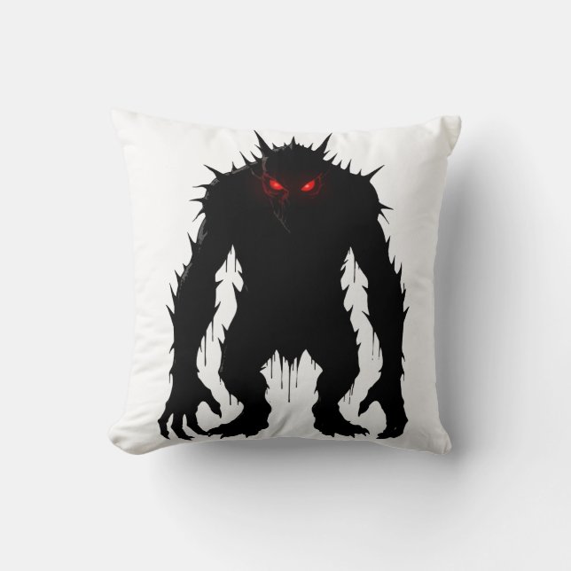 Schaduwdemon Monster Rode Ogen Horror cadeau Kussen (Voorkant)