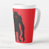 Schaduwdemon Monster Rode Ogen Horror cadeau Latte Mok (Rechterhoek)