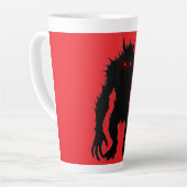 Schaduwdemon Monster Rode Ogen Horror cadeau Latte Mok (Linkerhoek)