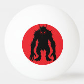 Schaduwdemon Monster Rode Ogen Horror cadeau Pingpongbal (Voorkant)