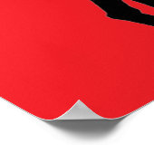 Schaduwdemon Monster Rode Ogen Horror cadeau Poster (Hoek)