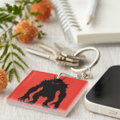 Schaduwdemon Monster Rode Ogen Horror cadeau Sleutelhanger (Voorkant Rechts)