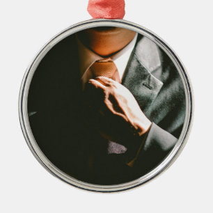 Schaduweffect zakelijke stropdas metalen ornament