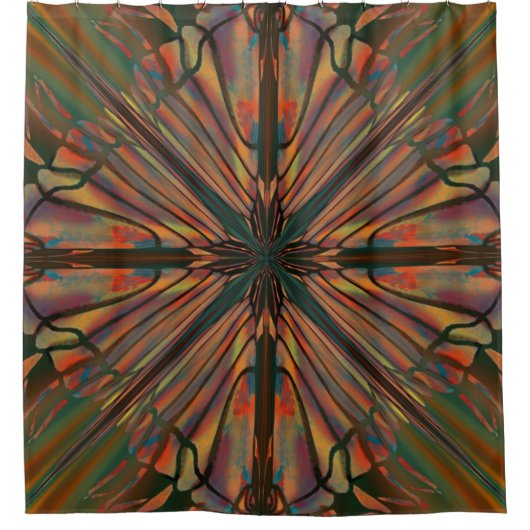 Schaduwen dansen van het Scorpion King Pattern Douchegordijn (Voorkant)