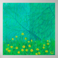 Schaduwen en duiven, zomerbloemen