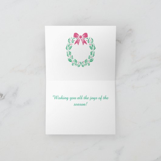 Schaduwen in de sneeuw. Een seizoensgebonden wensk Kaart (Binnen)