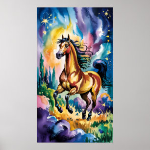 Schaduwen in geel poster