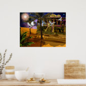 Schaduwen in het zand.. poster (Keuken)