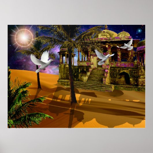 Schaduwen in het zand.. poster (Voorkant)