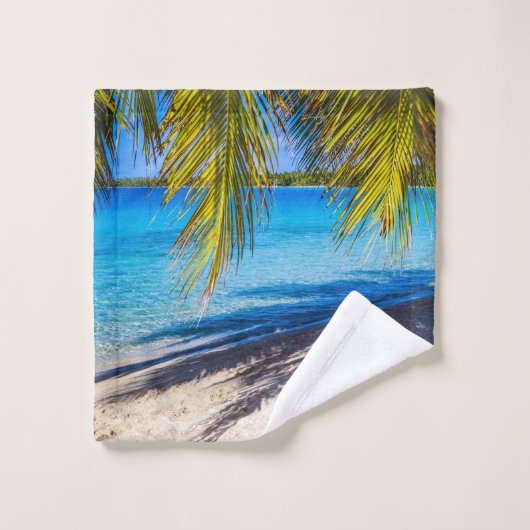 Schaduwen op het strand bad handdoek (Wasdoekje)