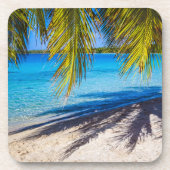 Schaduwen op het strand bier onderzetter (Voorkant)