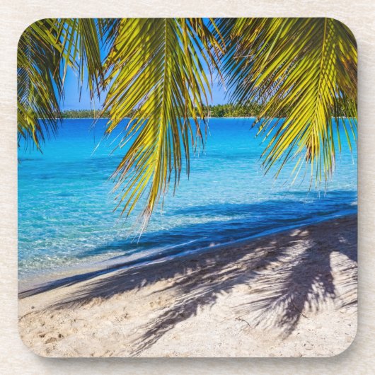Schaduwen op het strand bier onderzetter (Voorkant)