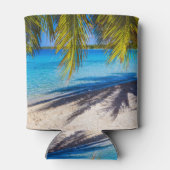 Schaduwen op het strand blikjeskoeler (Achterkant)