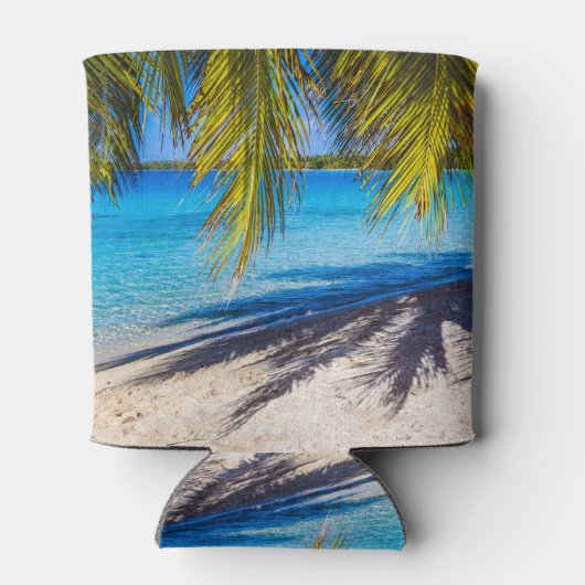 Schaduwen op het strand blikjeskoeler (Achterkant)