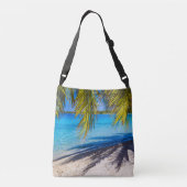 Schaduwen op het strand crossbody tas (Achterkant)