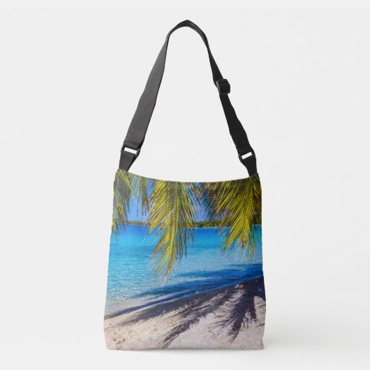 Schaduwen op het strand crossbody tas (Voorkant)