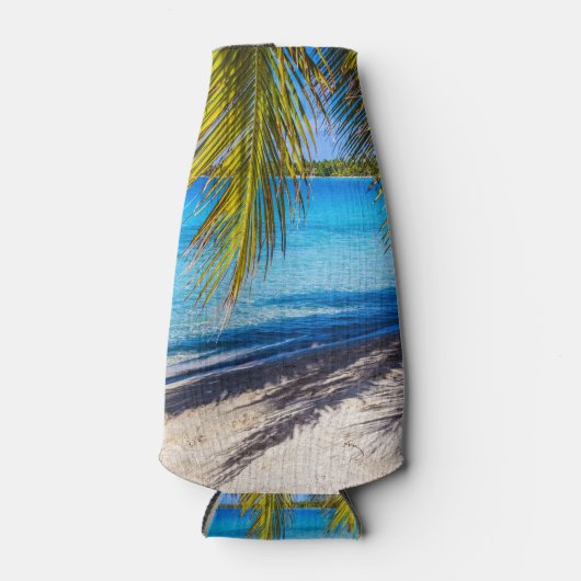 Schaduwen op het strand flesjeskoeler (Voorkant)