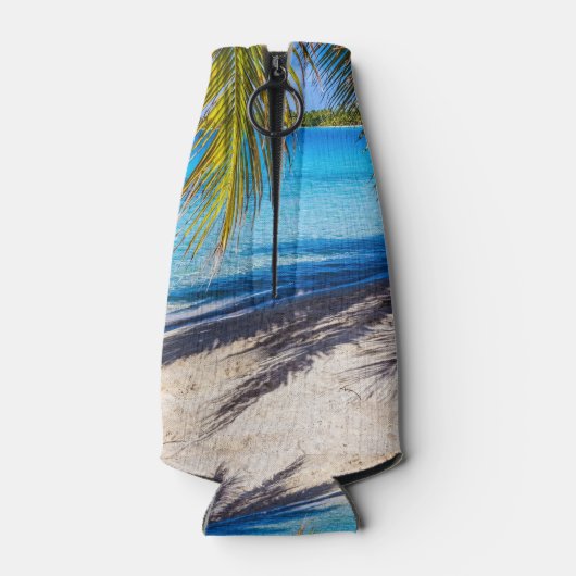 Schaduwen op het strand flesjeskoeler (Achterkant)