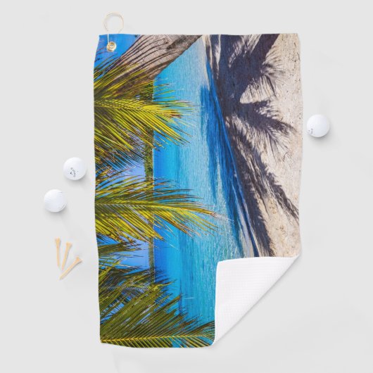 Schaduwen op het strand golfhanddoek (Insitu)