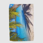 Schaduwen op het strand golfhanddoek (Voorkant)