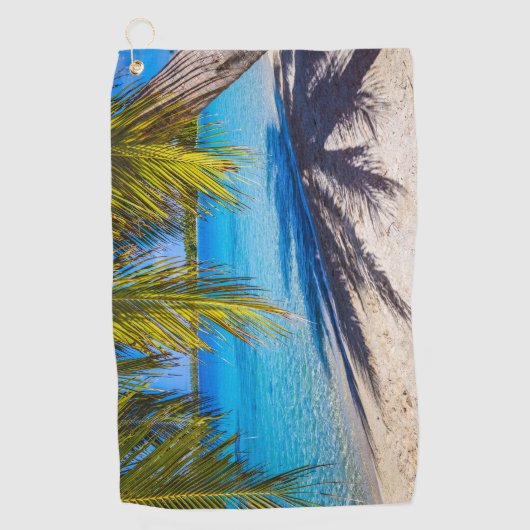 Schaduwen op het strand golfhanddoek (Voorkant)