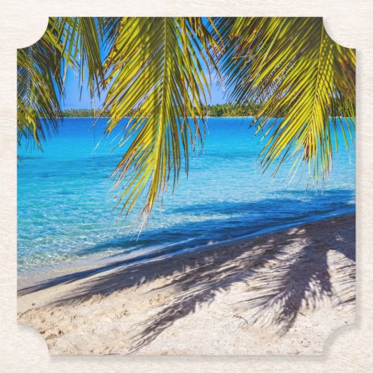 Schaduwen op het strand kartonnen onderzetters (Voorkant)