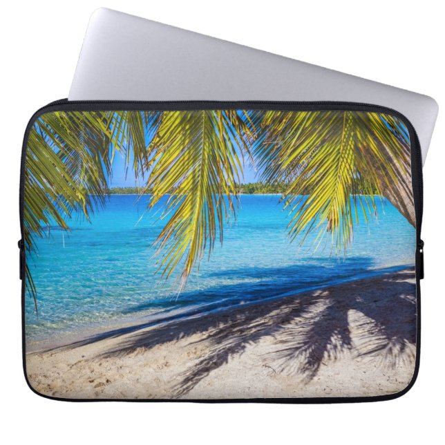 Schaduwen op het strand laptop sleeve (Voorkant)