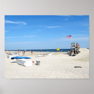 Schaduwen op het strand poster