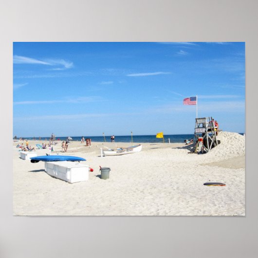 Schaduwen op het strand poster (Voorkant)