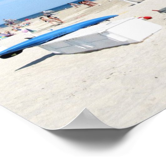 Schaduwen op het strand poster (Hoek)