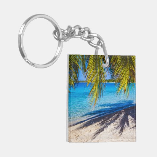 Schaduwen op het strand sleutelhanger (Voorkant Links)