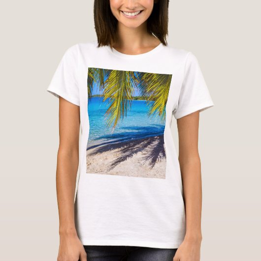 Schaduwen op het strand t-shirt (Voorkant)