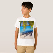 Schaduwen op het strand t-shirt (Voorkant volledig)