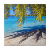 Schaduwen op het strand tegeltje (Voorkant)