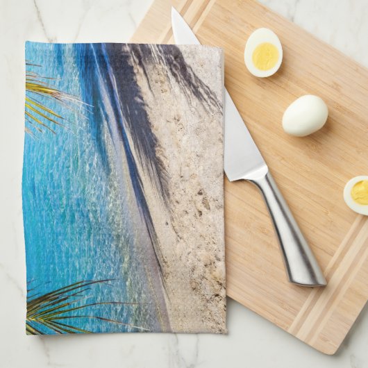 Schaduwen op het strand theedoek (Quarter Fold)