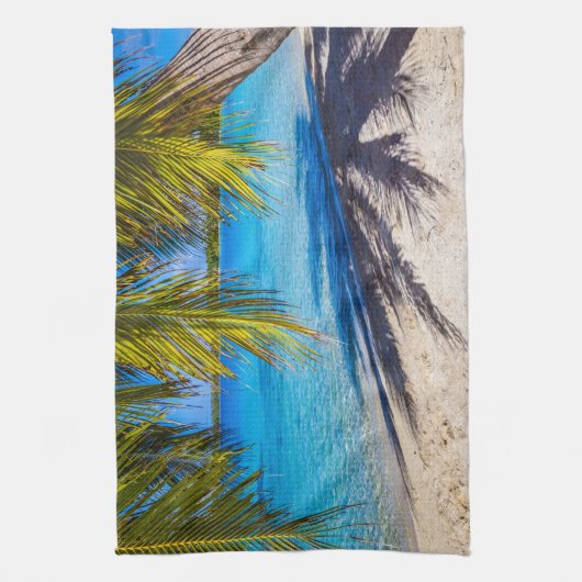 Schaduwen op het strand theedoek (Verticaal)