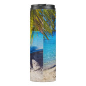 Schaduwen op het strand thermosbeker (Achterkant)