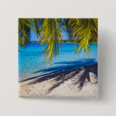 Schaduwen op het strand vierkante button 5,1 cm (Voorkant)