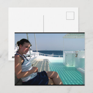 Schaduwen op het zonnedek briefkaart