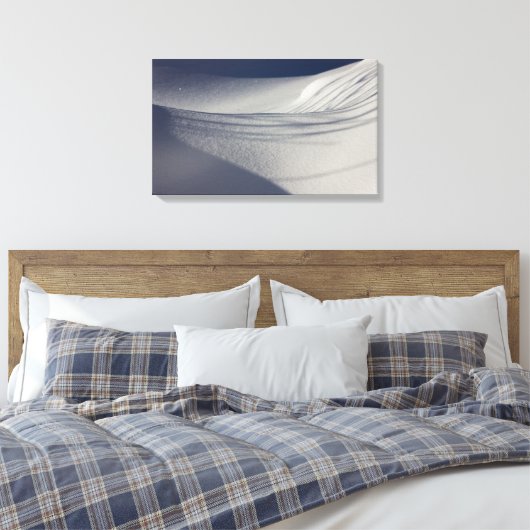 Schaduwen op onaangeroerde sneeuw CC0099 Canvas Afdruk (Insitu (Slaapkamer))